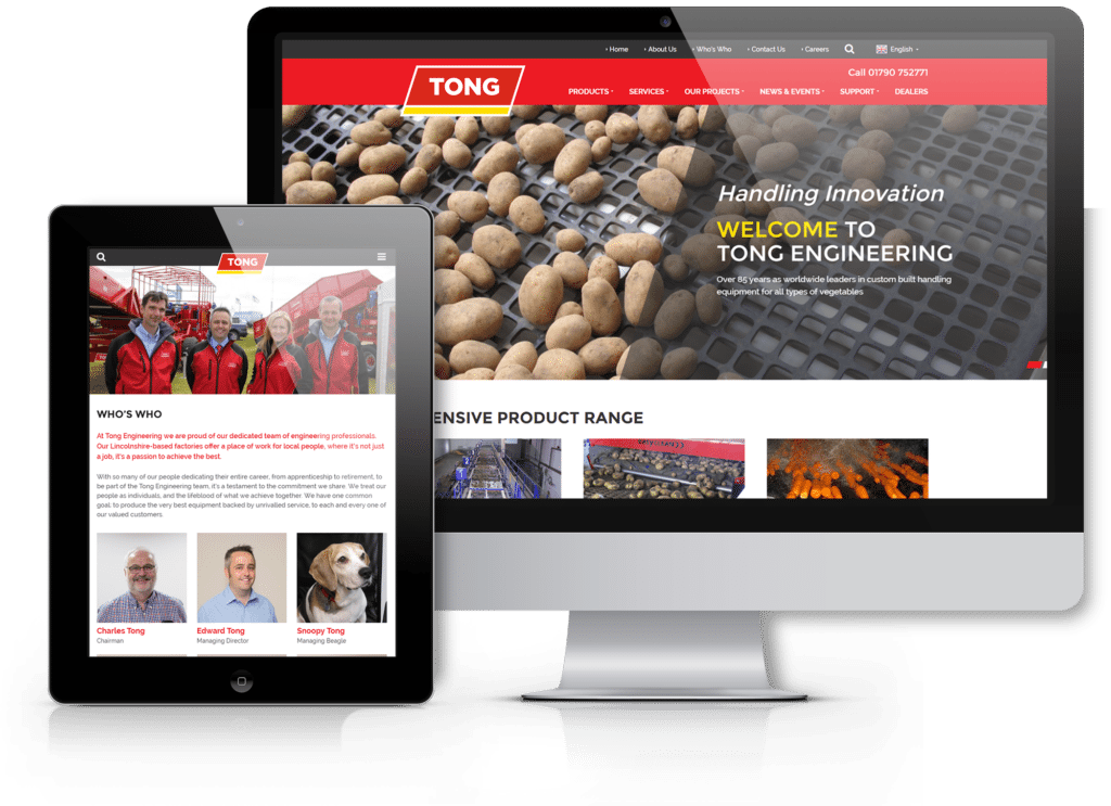 Tong Engineering Award Winning Website | Laser Red