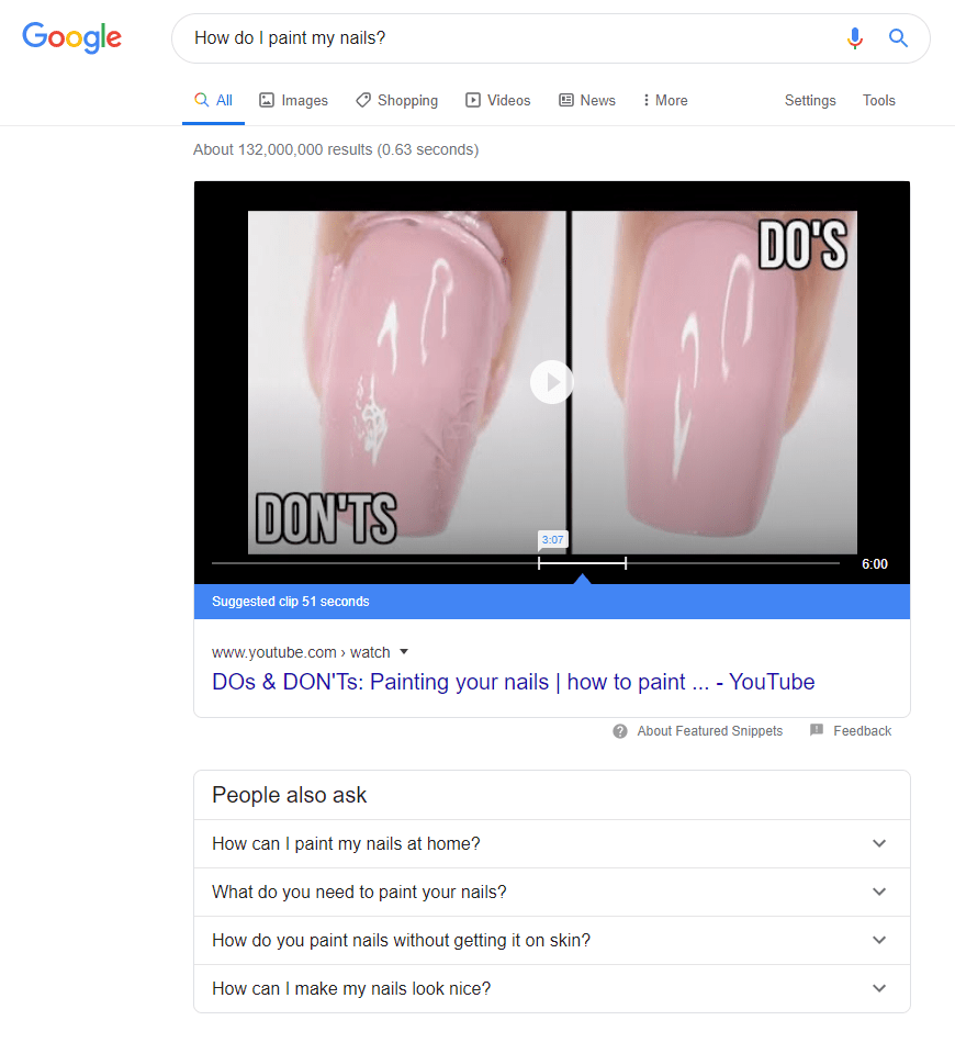 Position Zero results for nails