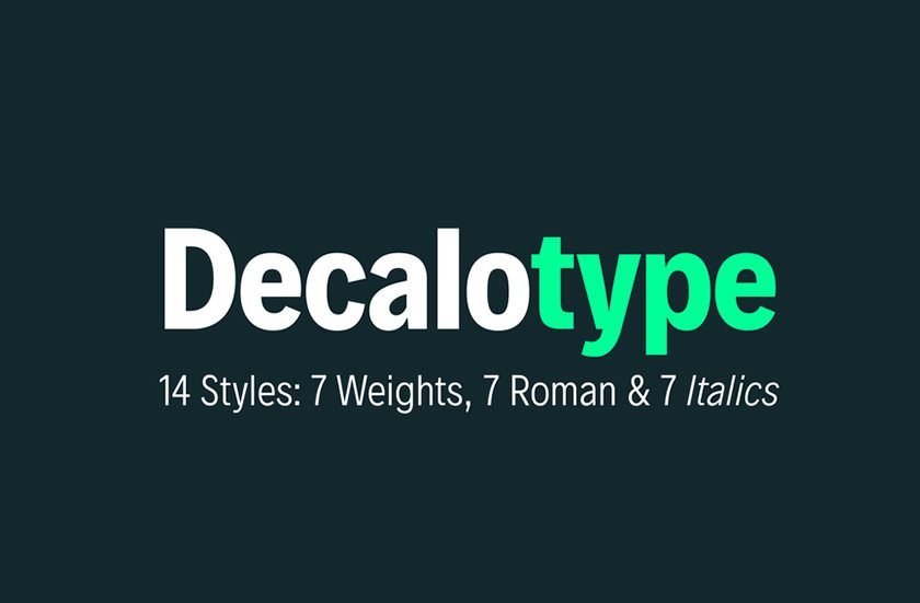 Free Designer Fonts - Decalo