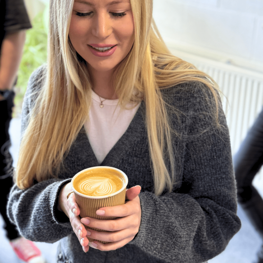 a beautiful heart on a coffee